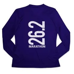 Women's Long Sleeve Tech Tee - 26.2 Marathon Vertical 15 Women's Long Sleeve Tech Tee - 26.2 Marathon Vertical -goneforarun Sales 2023 tr 44714 ROYAL MAIN