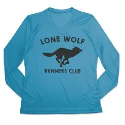 Women's Long Sleeve Tech Tee - Run Club Lone Wolf -goneforarun Sales 2023 tr 44716 CAROLINA MAIN