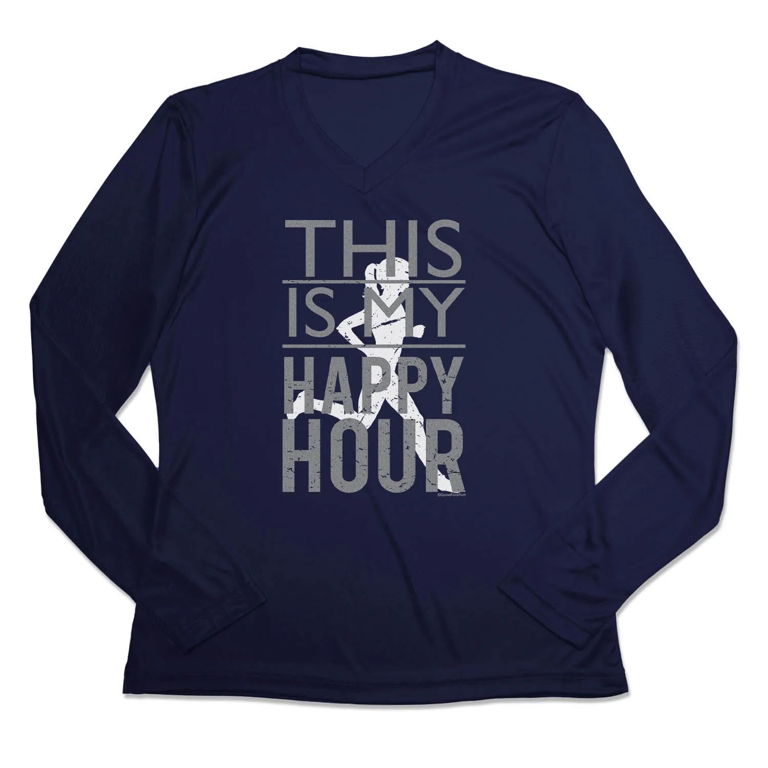 Women's Long Sleeve Tech Tee - This Is My Happy Hour 8 Women's Long Sleeve Tech Tee - This Is My Happy Hour - Image 6