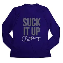 Women's Long Sleeve Tech Tee - Suck It Up Buttercup 16 Women's Long Sleeve Tech Tee - Suck It Up Buttercup -goneforarun Sales 2023 tr 44724 ROYAL MAIN