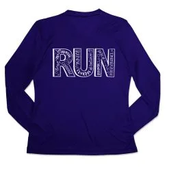 Women's Long Sleeve Tech Tee - Run With Inspiration -goneforarun Sales 2023 tr 44727 ROYAL MAIN