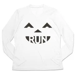 Women's Long Sleeve Tech Tee - Pumpkin Run -goneforarun Sales 2023 tr 44730 WHITE MAIN