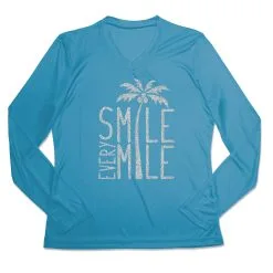 Women's Long Sleeve Tech Tee - Smile Every Mile -goneforarun Sales 2023 tr 44731 CAROLINA MAIN