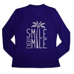 Women's Long Sleeve Tech Tee - Smile Every Mile