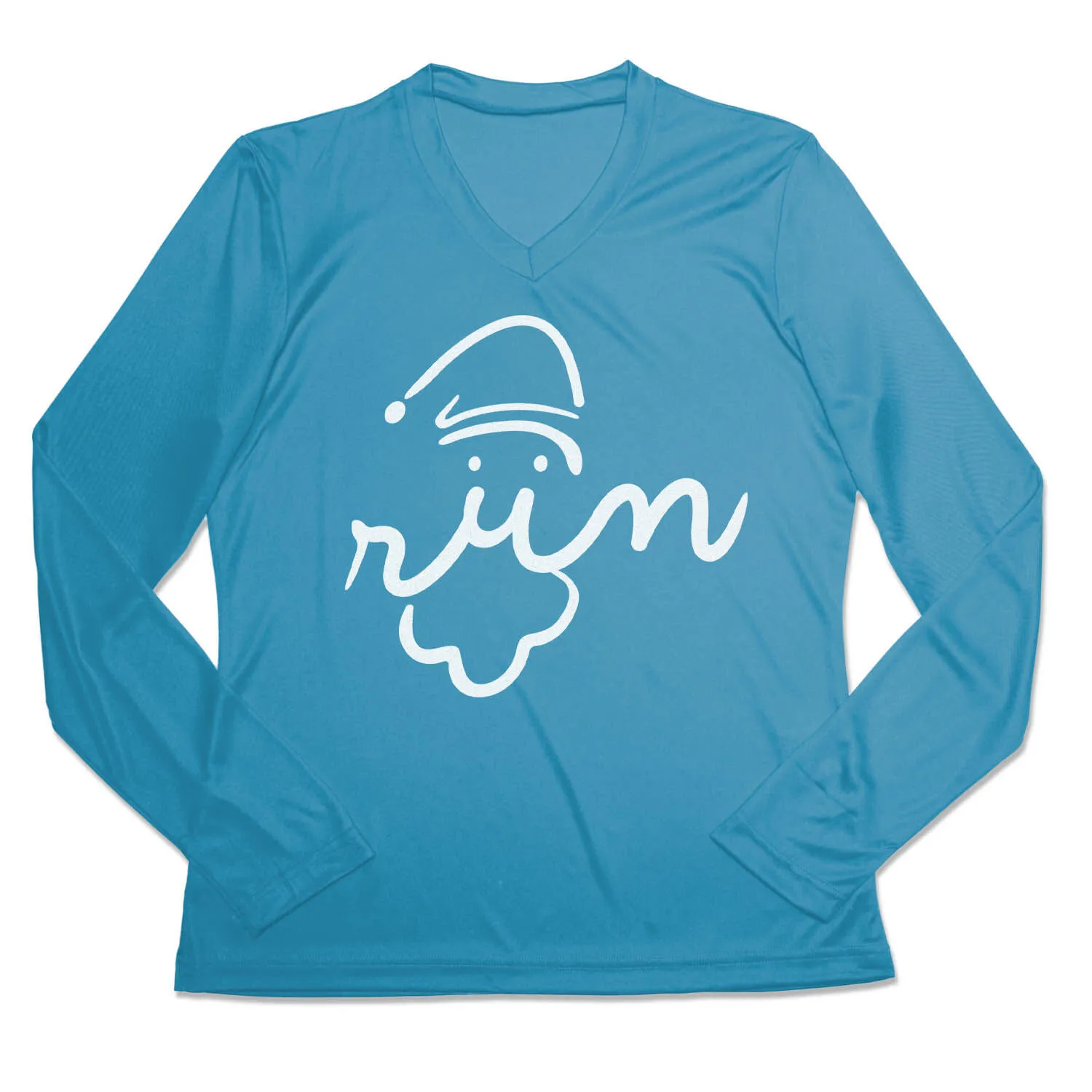 Women's Long Sleeve Tech Tee - Santa Run Face 7 Women's Long Sleeve Tech Tee - Santa Run Face - Image 5