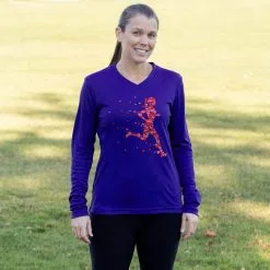 Women's Long Sleeve Tech Tee - Heartfelt Runner Girl -goneforarun Sales 2023 tr 44734 ROYAL FEMALE