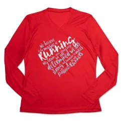 Women's Long Sleeve Tech Tee - Live Love Run Heart 14 Women's Long Sleeve Tech Tee - Live Love Run Heart -goneforarun Sales 2023 tr 44740 RED MAIN