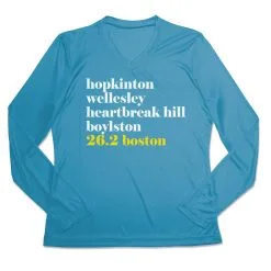 Women's Long Sleeve Tech Tee - Run Mantra - Boston -goneforarun Sales 2023 tr 44744 CAROLINA MAIN