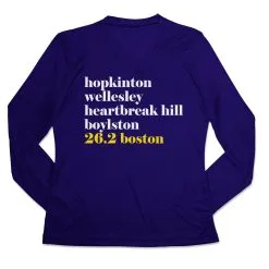 Women's Long Sleeve Tech Tee - Run Mantra - Boston
