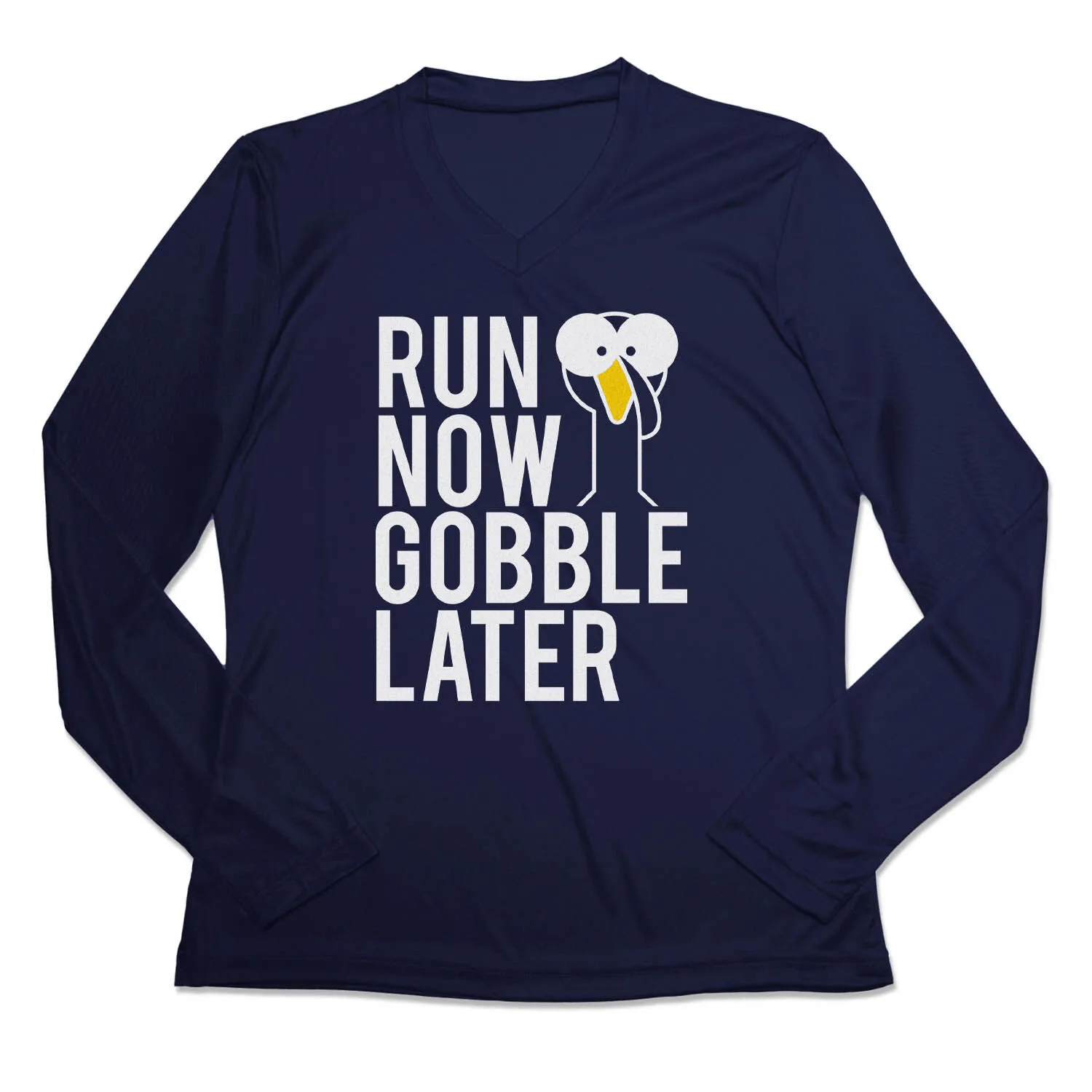 Women's Long Sleeve Tech Tee - Run Now Gobble Later (Bold) 7 Women's Long Sleeve Tech Tee - Run Now Gobble Later (Bold) - Image 5