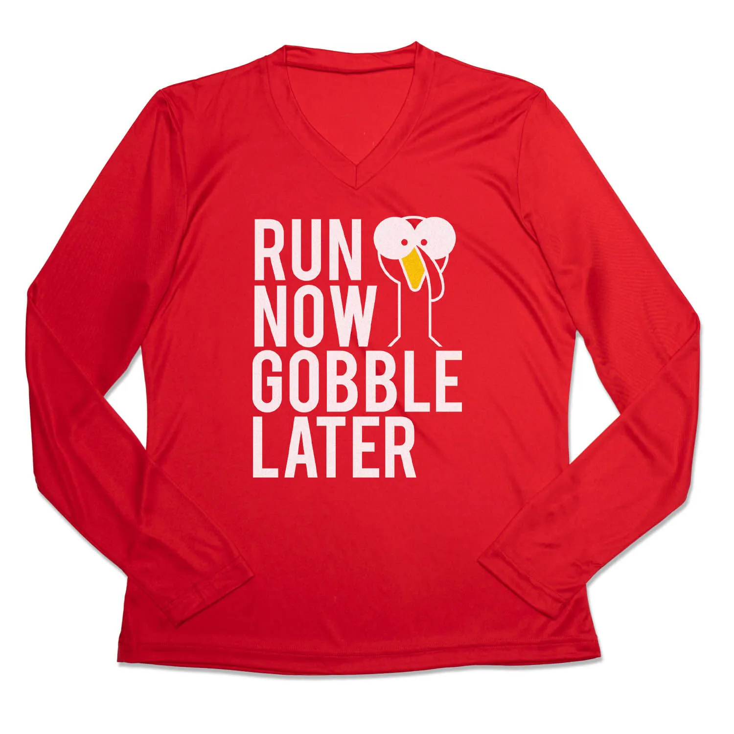 Women's Long Sleeve Tech Tee - Run Now Gobble Later (Bold) 8 Women's Long Sleeve Tech Tee - Run Now Gobble Later (Bold) - Image 6