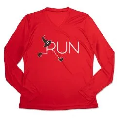 Women's Long Sleeve Tech Tee - Let's Run For Halloween -goneforarun Sales 2023 tr 44756 RED MAIN
