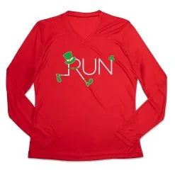 Women's Long Sleeve Tech Tee - Let's Run Lucky 15 Women's Long Sleeve Tech Tee - Let's Run Lucky -goneforarun Sales 2023 tr 44758 RED MAIN