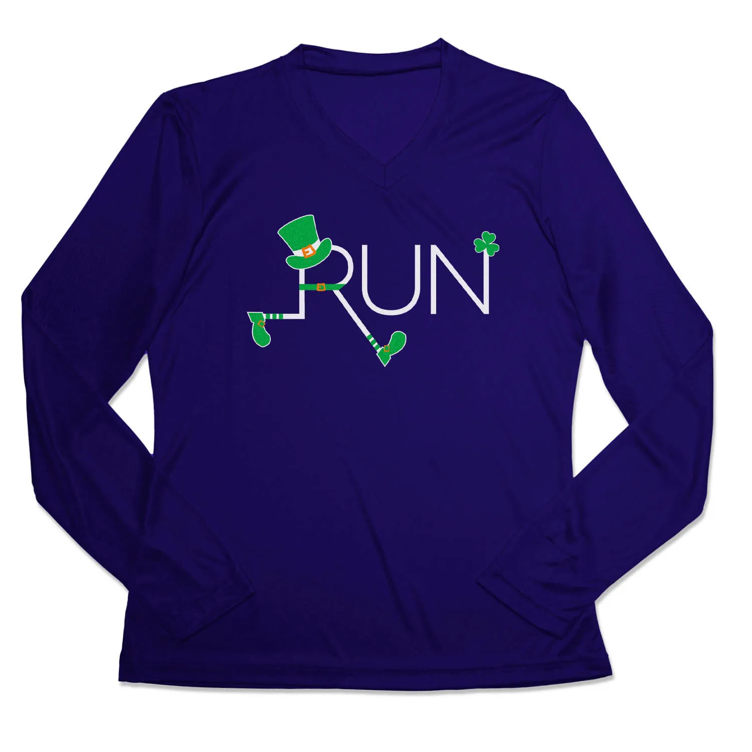 Women's Long Sleeve Tech Tee - Let's Run Lucky 3 Women's Long Sleeve Tech Tee - Let's Run Lucky