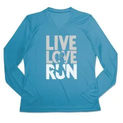 Women's Long Sleeve Tech Tee - Live Love Run Silhouette 13 Women's Long Sleeve Tech Tee - Live Love Run Silhouette -goneforarun Sales 2023 tr 44760 CAROLINA MAIN