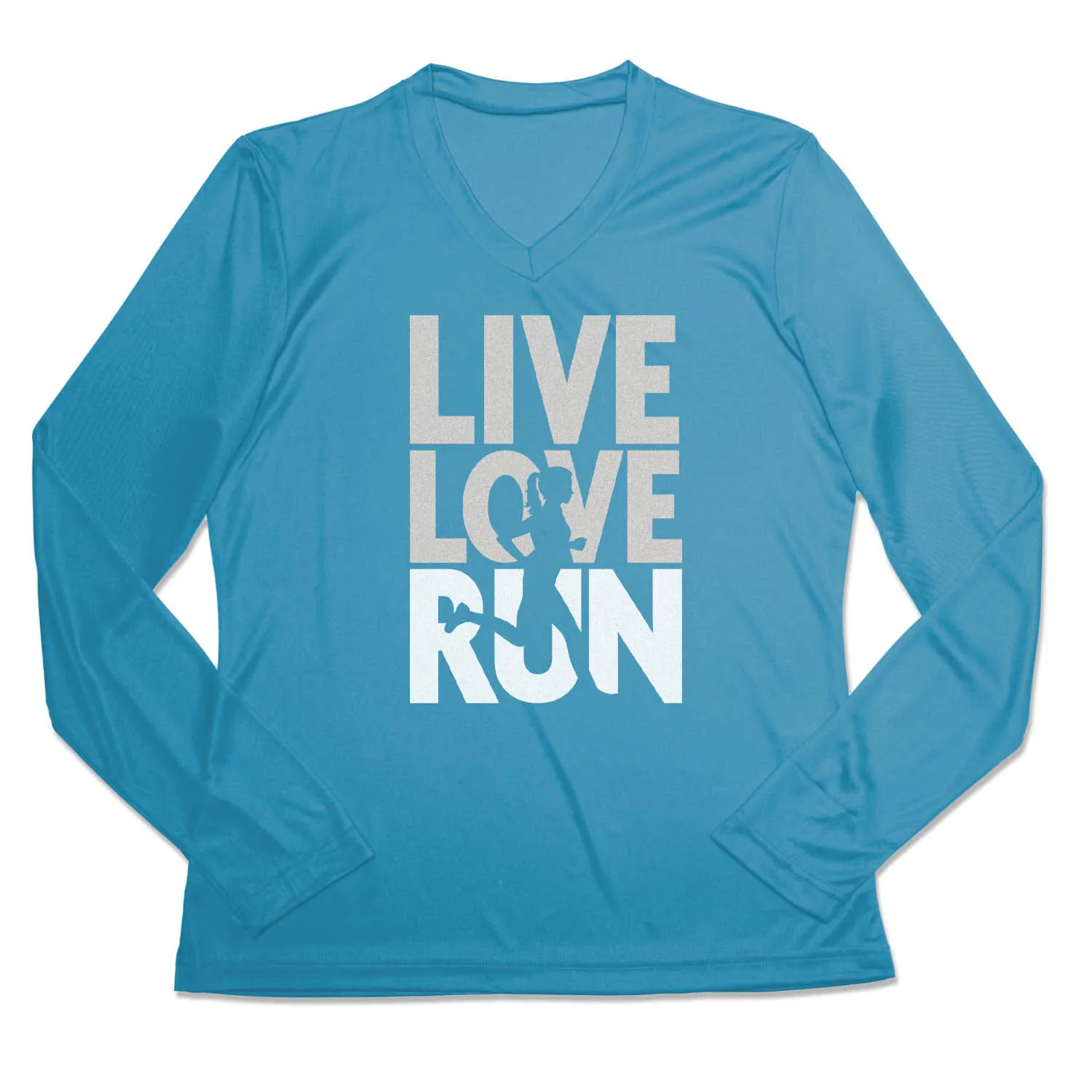 Women's Long Sleeve Tech Tee - Live Love Run Silhouette 7 Women's Long Sleeve Tech Tee - Live Love Run Silhouette - Image 5