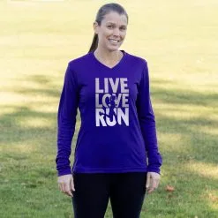 Women's Long Sleeve Tech Tee - Live Love Run Silhouette 12 Women's Long Sleeve Tech Tee - Live Love Run Silhouette -goneforarun Sales 2023 tr 44760 ROYAL FEMALE
