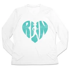 Women's Long Sleeve Tech Tee - Love The Run -goneforarun Sales 2023 tr 44761 WHITE MAIN