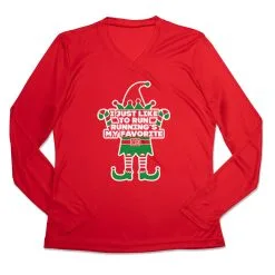 Women's Long Sleeve Tech Tee - Running's My Favorite -goneforarun Sales 2023 tr 44772 RED MAIN