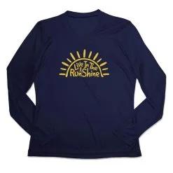 Women's Long Sleeve Tech Tee - Live In The RunShine -goneforarun Sales 2023 tr 44774 NAVY MAIN