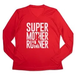 Women's Long Sleeve Tech Tee - Super Mother Runner 15 Women's Long Sleeve Tech Tee - Super Mother Runner -goneforarun Sales 2023 tr 44788 RED MAIN