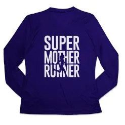 Women's Long Sleeve Tech Tee - Super Mother Runner