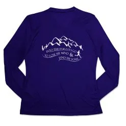 Women's Long Sleeve Tech Tee - Into The Forest I Go -goneforarun Sales 2023 tr 44792 ROYAL MAIN