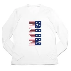 Women's Long Sleeve Tech Tee - Patriotic Run -goneforarun Sales 2023 tr 44796 WHITE MAIN