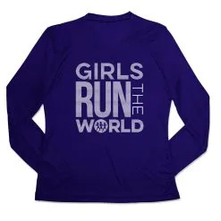 Women's Long Sleeve Tech Tee - Girls Run The World® -goneforarun Sales 2023 tr 44799 ROYAL MAIN