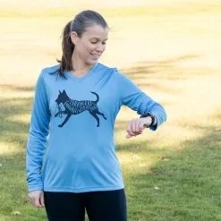 Women's Long Sleeve Tech Tee - I'd Rather Be Running With My Dog 11 Women's Long Sleeve Tech Tee - I'd Rather Be Running With My Dog -goneforarun Sales 2023 tr 44812 CAROLINA FEMALE