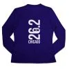Women's Long Sleeve Tech Tee - Chicago 26.2 Vertical -goneforarun Sales 2023 tr 44817 ROYAL MAIN