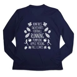 Women's Long Sleeve Tech Tee - Fall Running 14 Women's Long Sleeve Tech Tee - Fall Running -goneforarun Sales 2023 tr 44822 NAVY MAIN