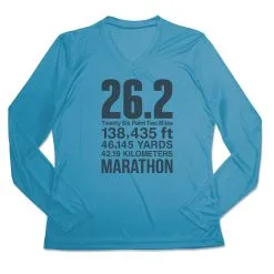 Women's Long Sleeve Tech Tee - 26.2 Math Miles -goneforarun Sales 2023 tr 44834 CAROLINA MAIN