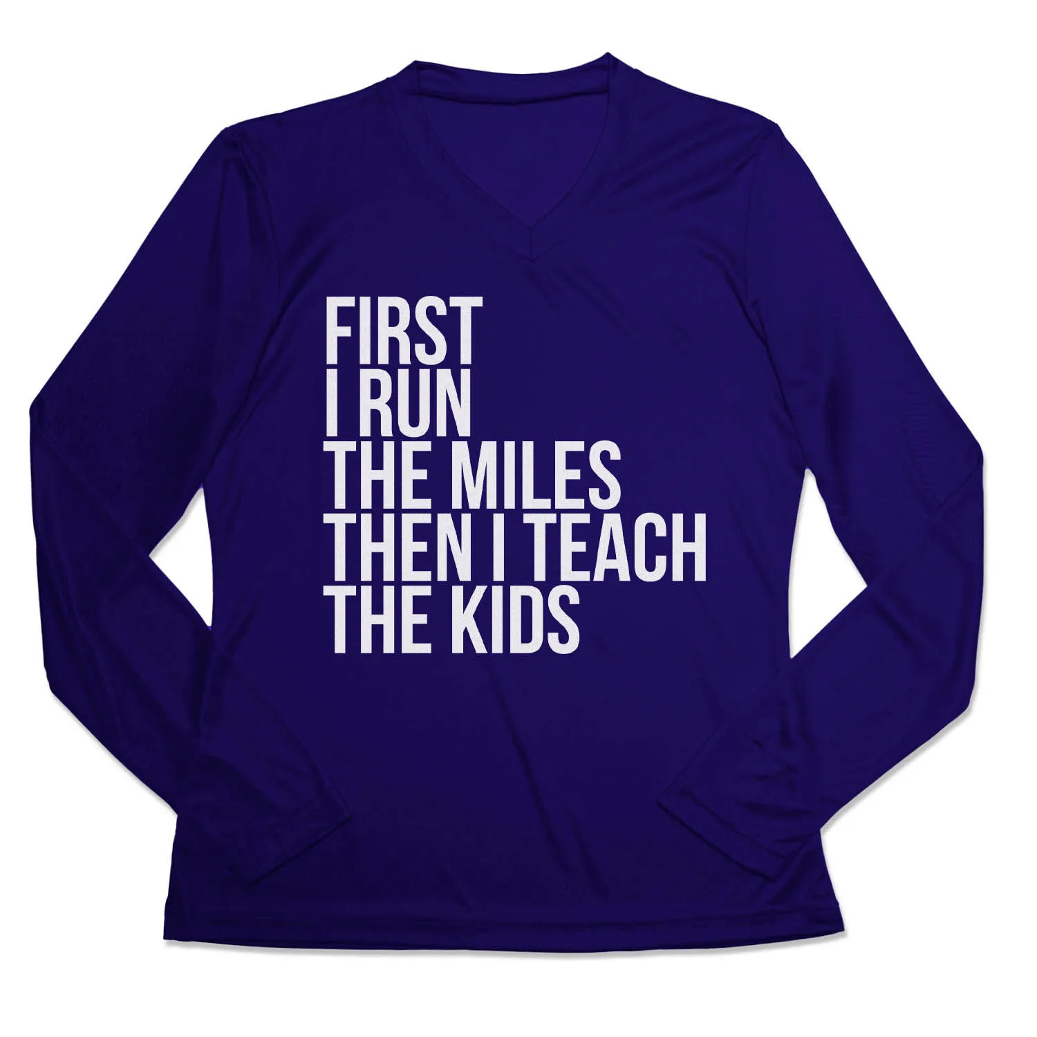 Women's Long Sleeve Tech Tee - Then I Teach The Kids 9 Women's Long Sleeve Tech Tee - Then I Teach The Kids - Image 7