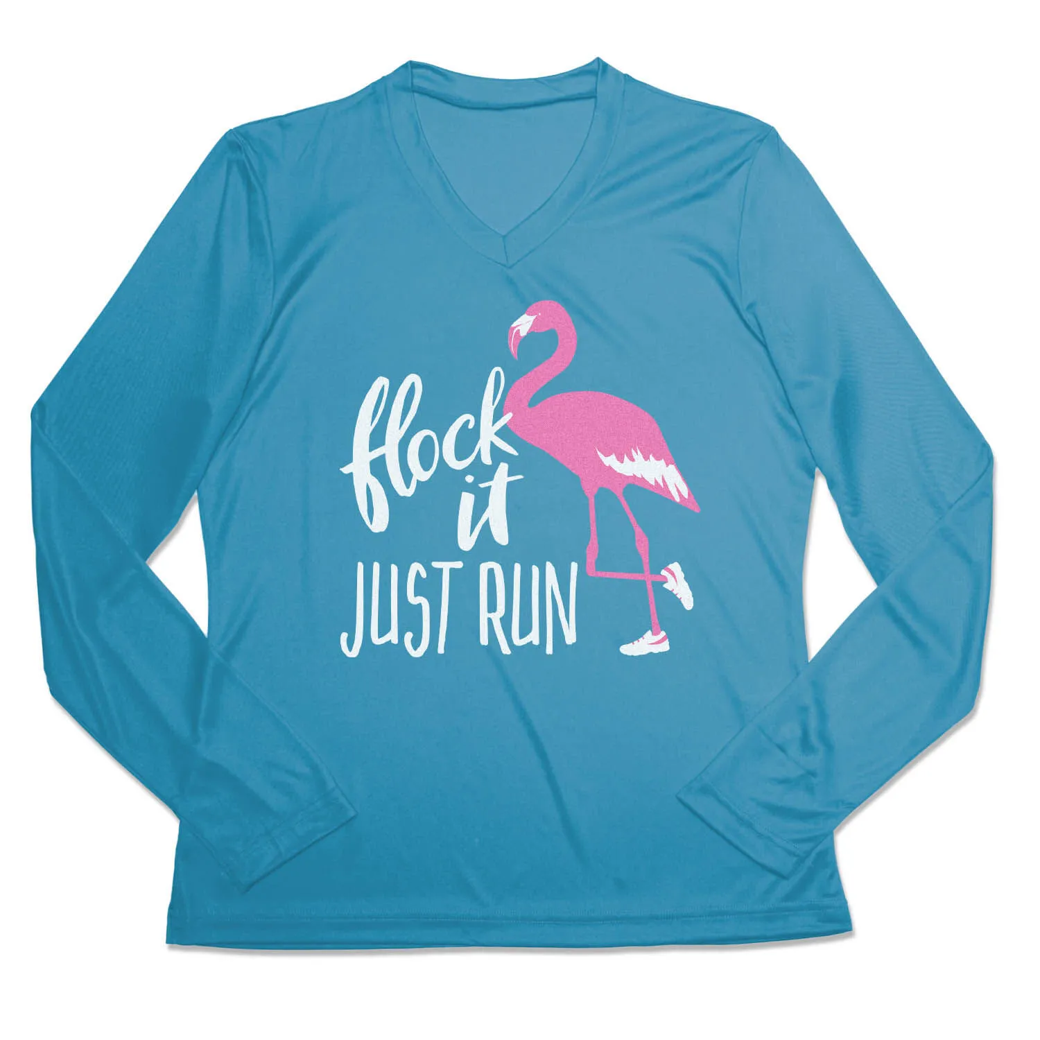 Women's Long Sleeve Tech Tee - Flock It Just Run 7 Women's Long Sleeve Tech Tee - Flock It Just Run - Image 5
