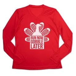 Women's Long Sleeve Tech Tee - Thanksgiving Run 15 Women's Long Sleeve Tech Tee - Thanksgiving Run -goneforarun Sales 2023 tr 44860 RED MAIN
