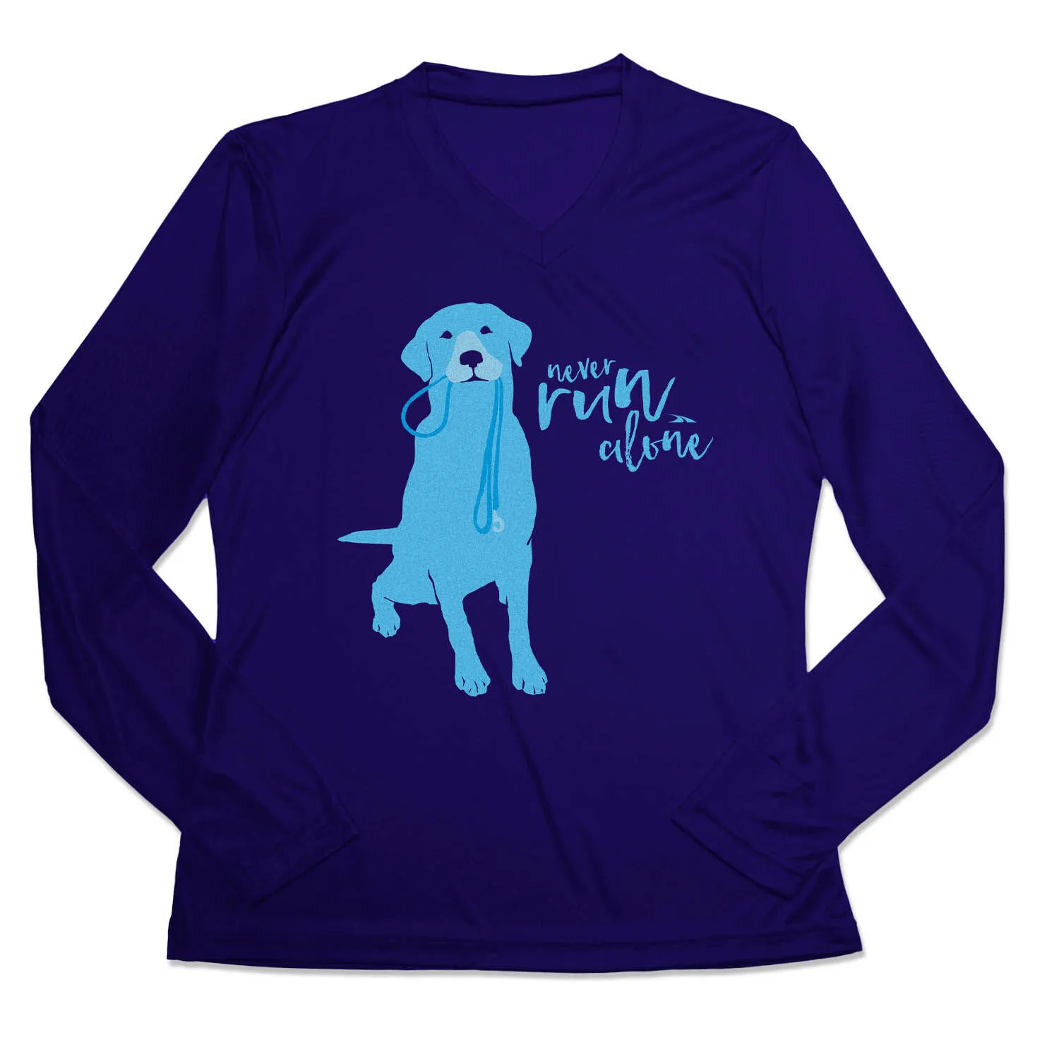 Women's Long Sleeve Tech Tee - Never Run Alone 3 Women's Long Sleeve Tech Tee - Never Run Alone