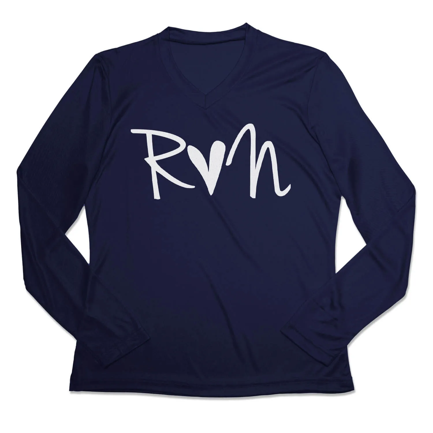 Women's Long Sleeve Tech Tee - Run Heart 3 Women's Long Sleeve Tech Tee - Run Heart