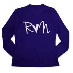 Women's Long Sleeve Tech Tee - Run Heart 15 Women's Long Sleeve Tech Tee - Run Heart -goneforarun Sales 2023 tr 44864 ROYAL MAIN