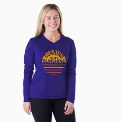 Women's Long Sleeve Tech Tee - Running Is My Sunshine -goneforarun Sales 2023 tr 44866 ROYAL MODEL