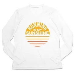 Women's Long Sleeve Tech Tee - Running Is My Sunshine -goneforarun Sales 2023 tr 44866 WHITE MAIN