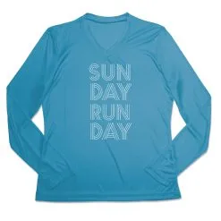 Women's Long Sleeve Tech Tee - Sunday Runday (Stacked) -goneforarun Sales 2023 tr 44868 CAROLINA MAIN