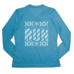 Women's Long Sleeve Tech Tee - Oh What Fun It Is To Run -goneforarun Sales 2023 tr 44872 CAROLINA MAIN