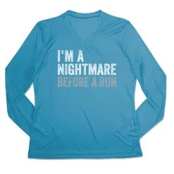 Women's Long Sleeve Tech Tee - I'm A Nightmare Before A Run® Bold -goneforarun Sales 2023 tr 44877 CAROLINA MAIN