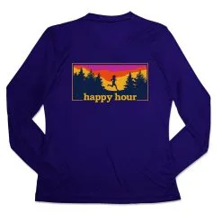 Women's Long Sleeve Tech Tee - Happy Hour -goneforarun Sales 2023 tr 44878 ROYAL MAIN