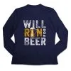 Women's Long Sleeve Tech Tee - Will Run For Beer 2 Women's Long Sleeve Tech Tee - Will Run For Beer -goneforarun Sales 2023 tr 44881 NAVY MAIN
