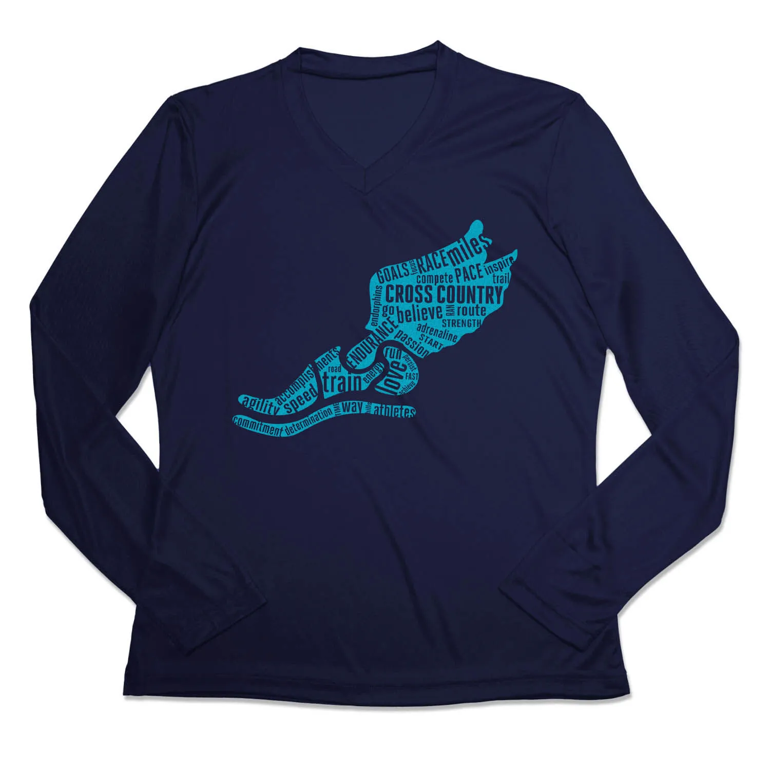 Women's Long Sleeve Tech Tee - Winged Foot Inspirational Words 7 Women's Long Sleeve Tech Tee - Winged Foot Inspirational Words - Image 5