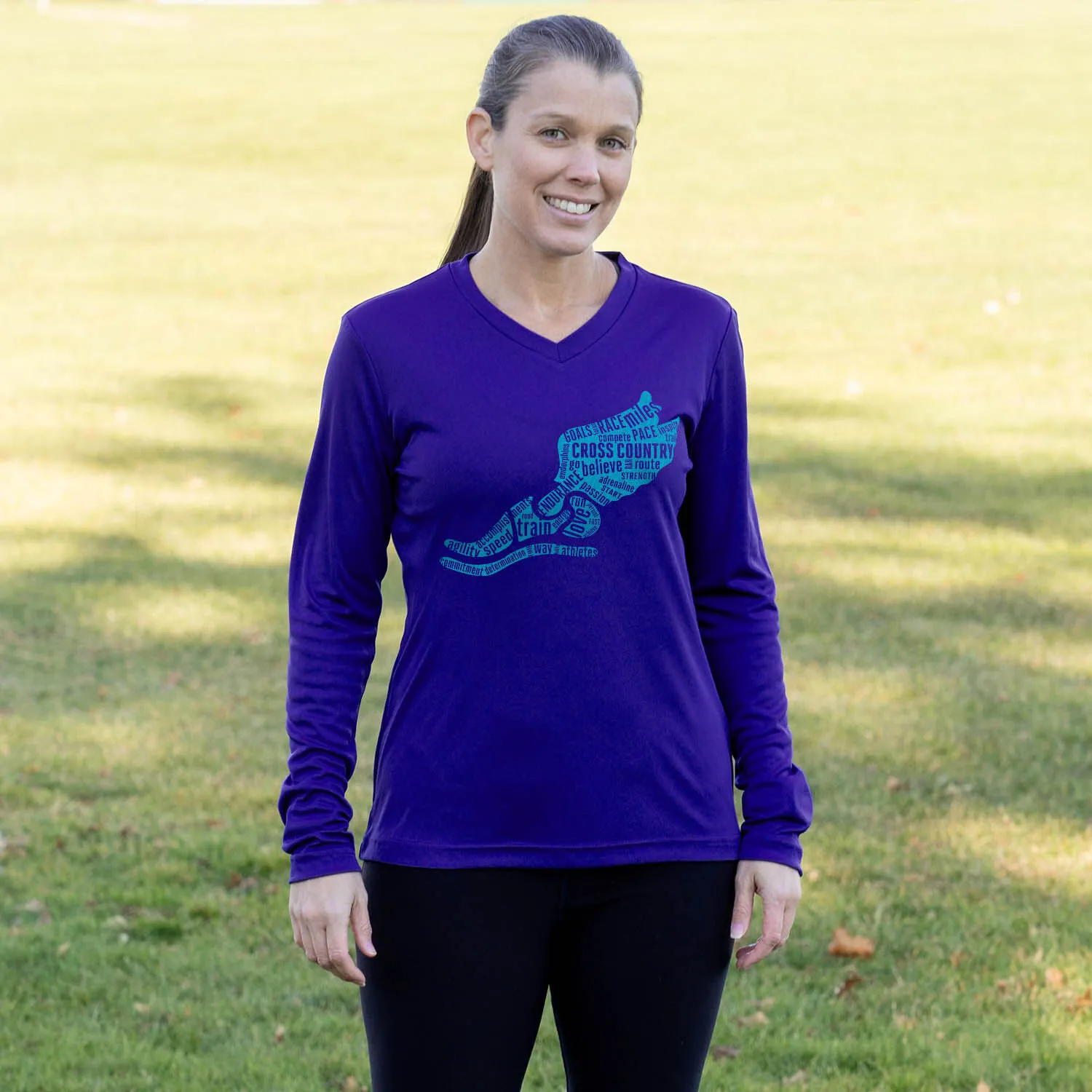 Women's Long Sleeve Tech Tee - Winged Foot Inspirational Words 6 Women's Long Sleeve Tech Tee - Winged Foot Inspirational Words - Image 4