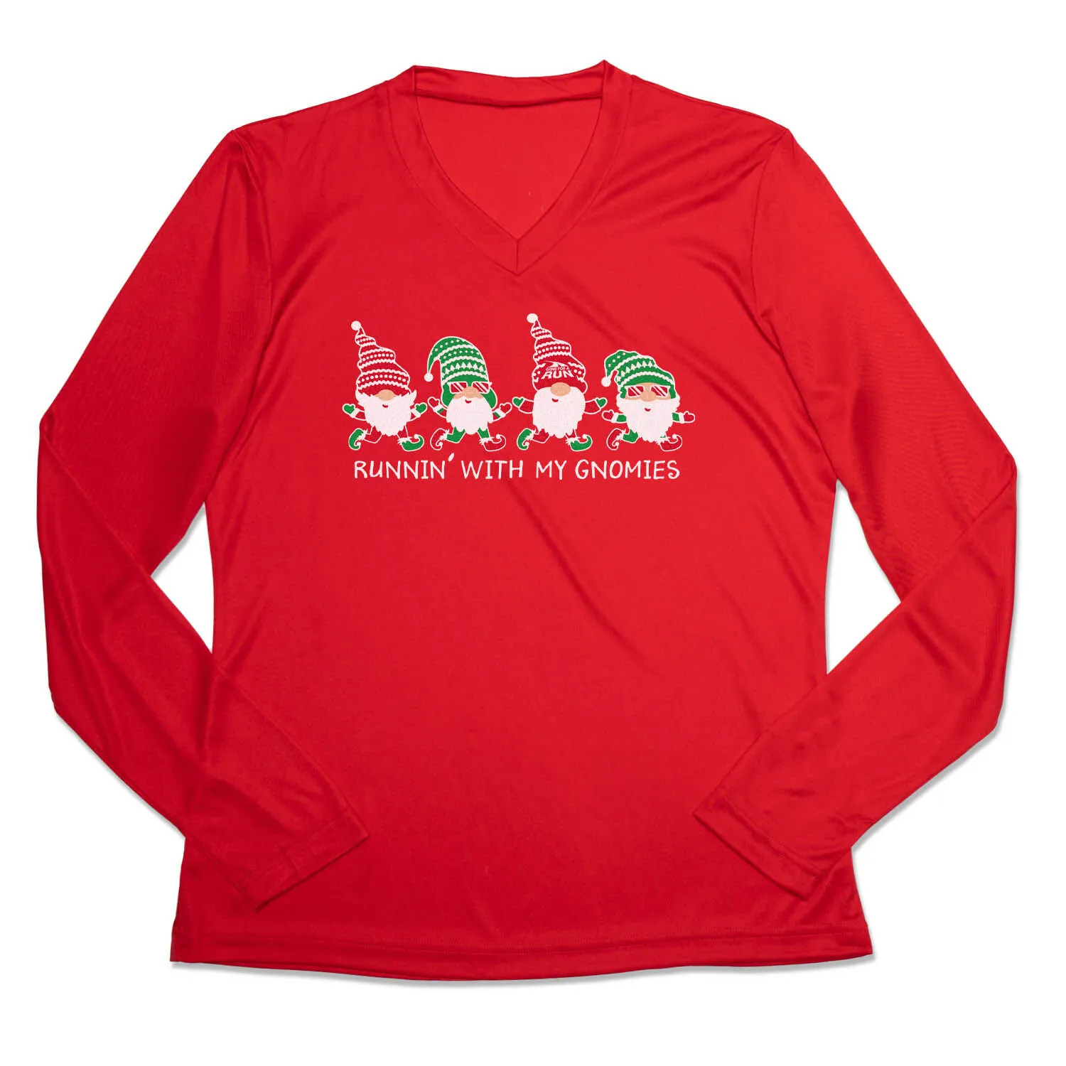 Women's Long Sleeve Tech Tee - Runnin' With My Gnomies® - Christmas 9 Women's Long Sleeve Tech Tee - Runnin' With My Gnomies® - Christmas - Image 7