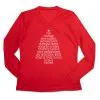 Women's Long Sleeve Tech Tee - Runner Christmas Tree -goneforarun Sales 2023 tr 44895 RED MAIN